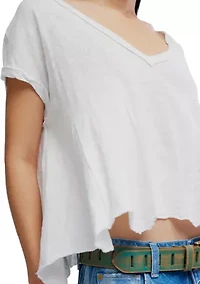 We The Free Swing Along With Me Cotton-Linen Tee