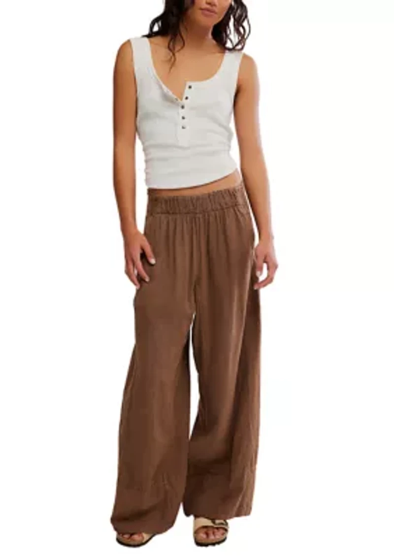 Day's End Linen Pull-On Pants