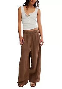 Day's End Linen Pull-On Pants
