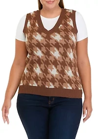 Plus Sleeveless Sweater Vest