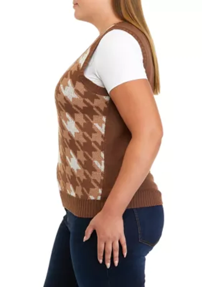 Plus Sleeveless Sweater Vest