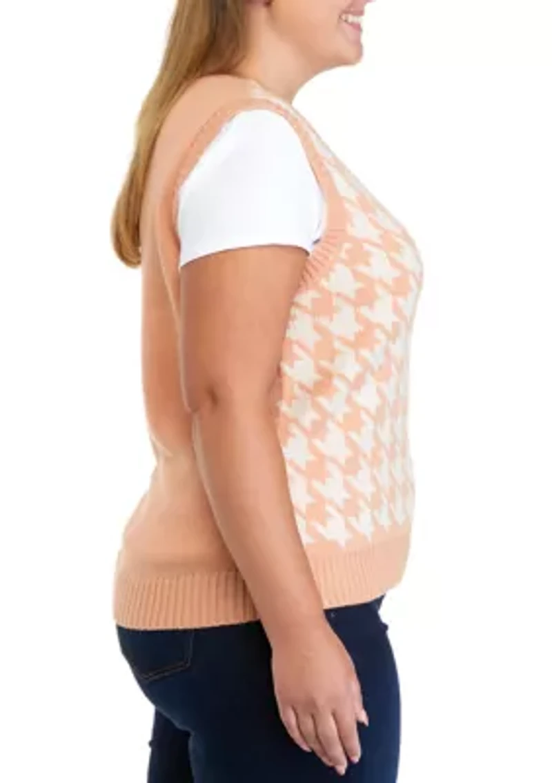 Plus Sleeveless Sweater Vest