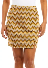 Juniors' Pull On Double Knit Skirt