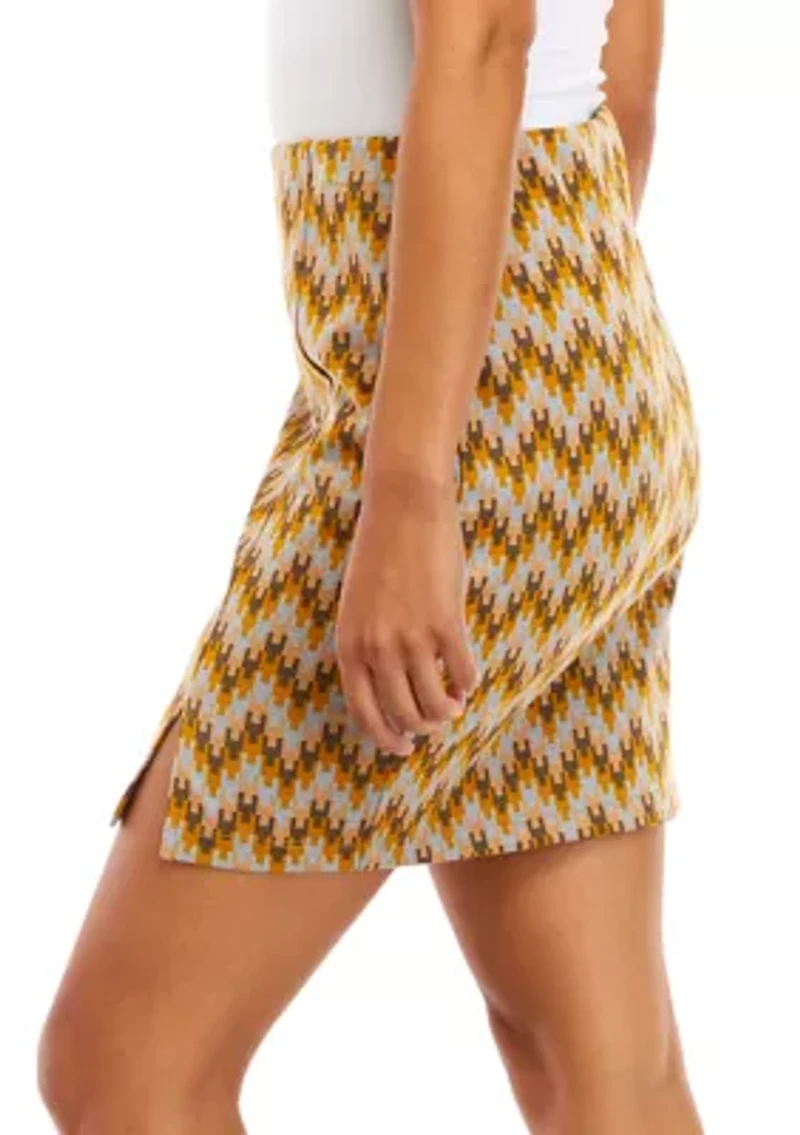 Juniors' Pull On Double Knit Skirt