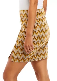 Juniors' Pull On Double Knit Skirt