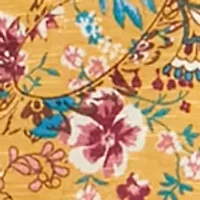 Juniors' Long Sleeve Lace Trim Surplice Top