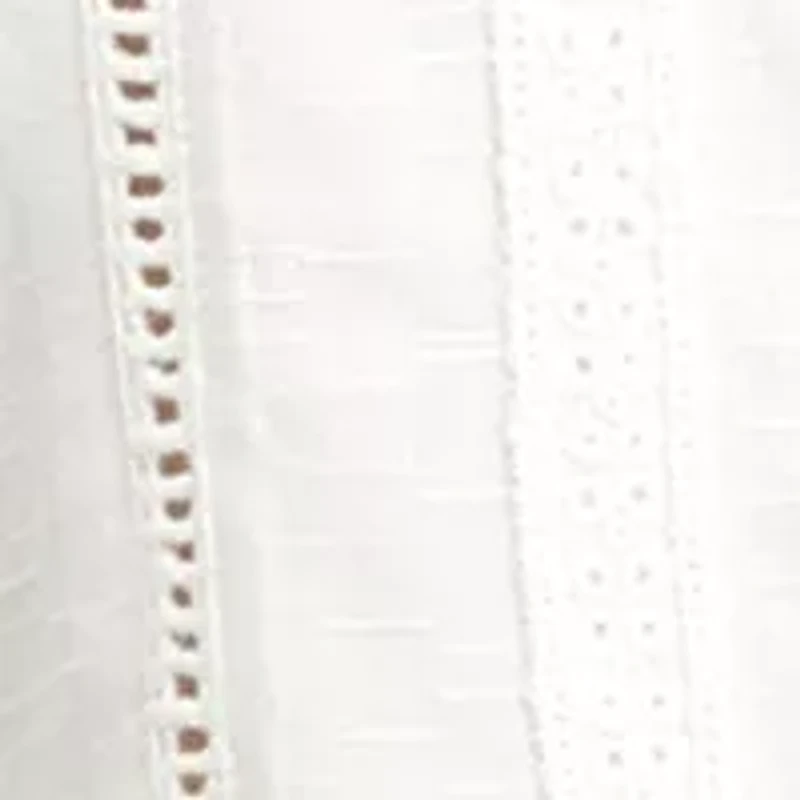 Plus Collar Peasant Blouse with Mix Media