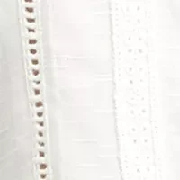 Plus Collar Peasant Blouse with Mix Media