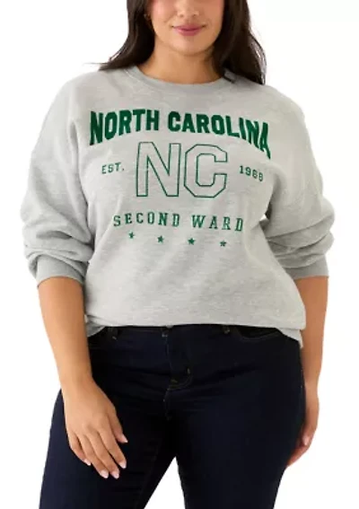 Plus North Carolina Graphic Crew Neck Pullover
