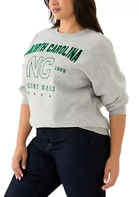 Plus North Carolina Graphic Crew Neck Pullover