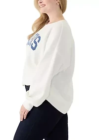 Plus Paris Long Sleeve Crew Neck Sweatshirt