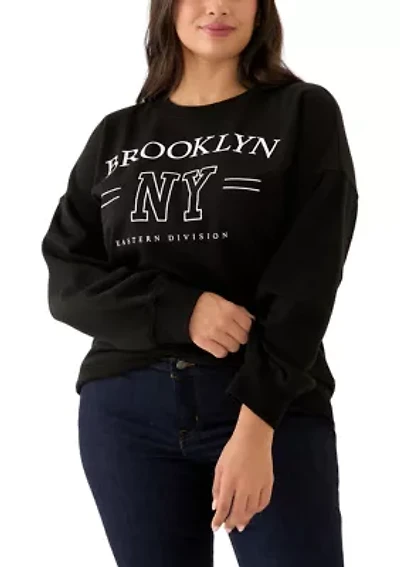 Plus Brooklyn Graphic Crew Neck Pullover