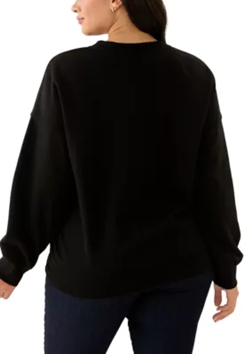 Plus Brooklyn Graphic Crew Neck Pullover