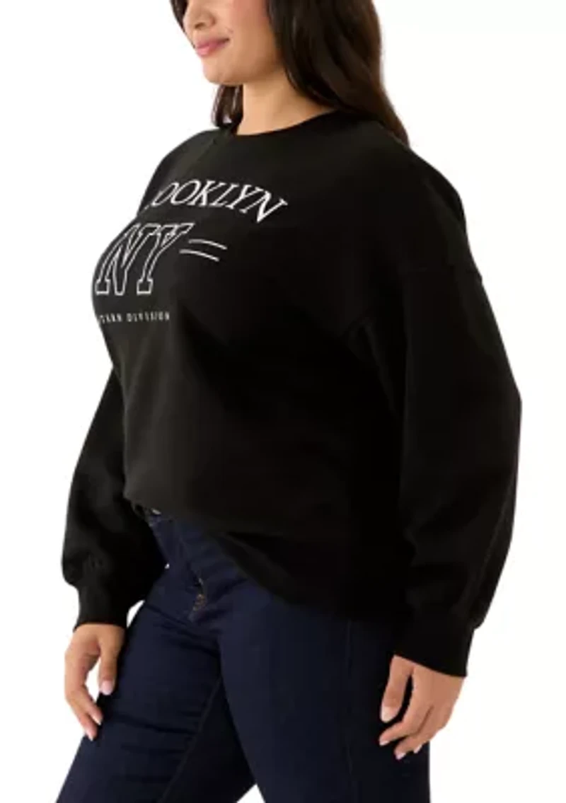 Plus Brooklyn Graphic Crew Neck Pullover