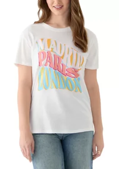 Women's Madrid Paris London Graphic T-Shirt