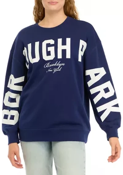 Women's Long Drop Shoulder Sleeve Graphic Pullover