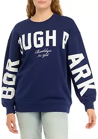 Women's Long Drop Shoulder Sleeve Graphic Pullover