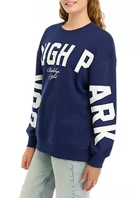 Women's Long Drop Shoulder Sleeve Graphic Pullover