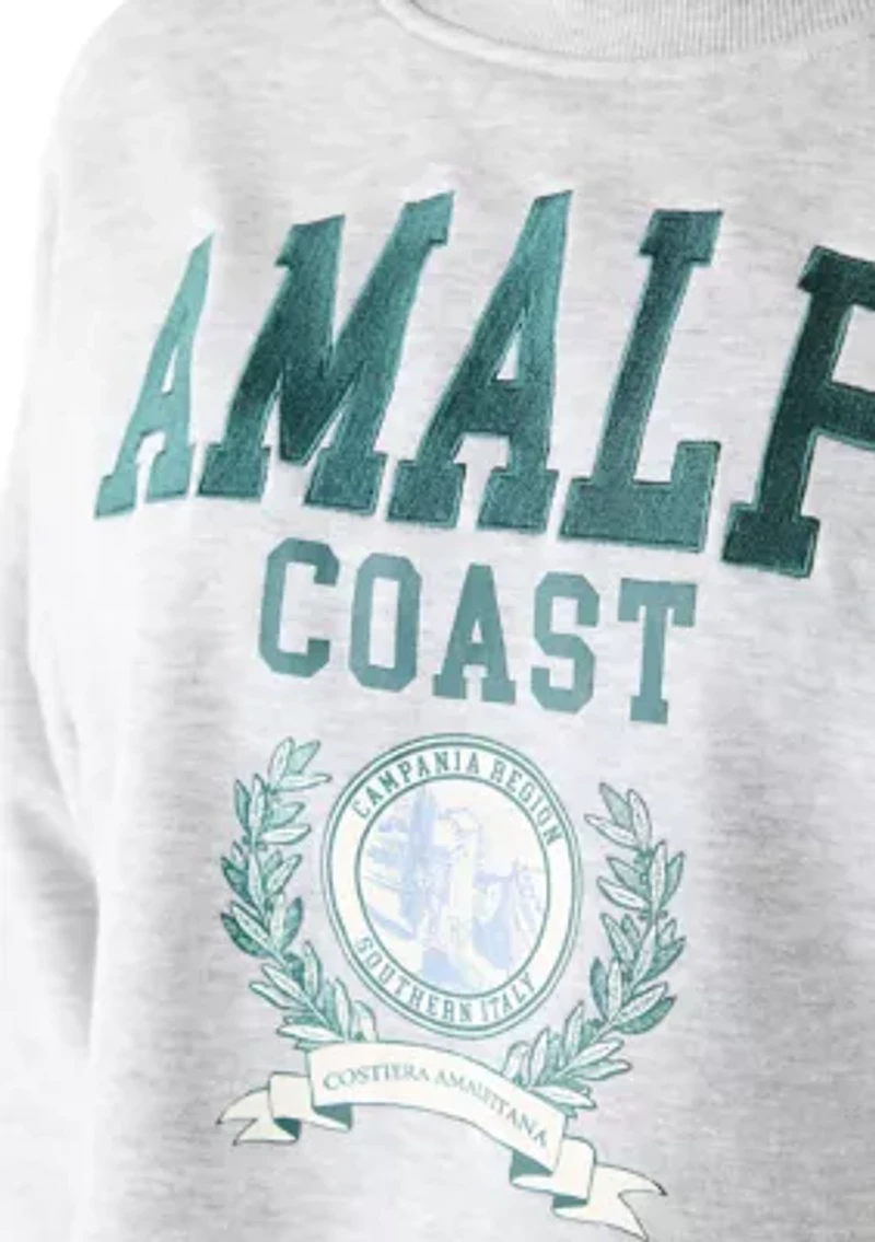 Women's Relaxed Fit Long Sleeve Amalfi Coast Graphic Sweatshirt