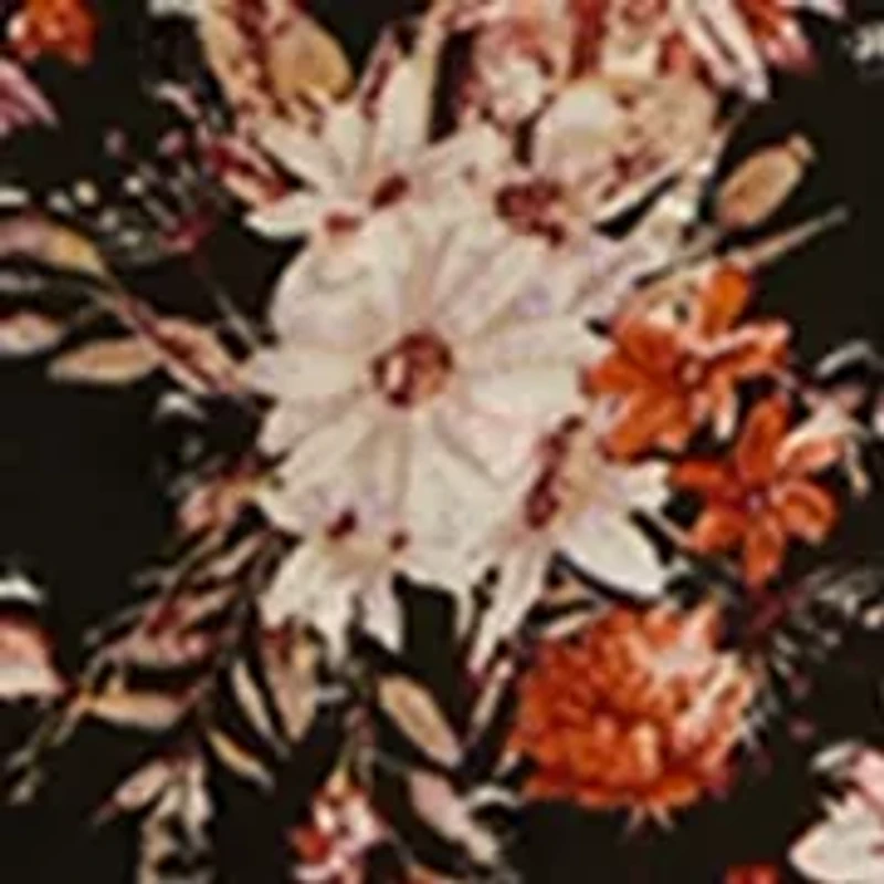 Women's Floral Printed Peasant Top