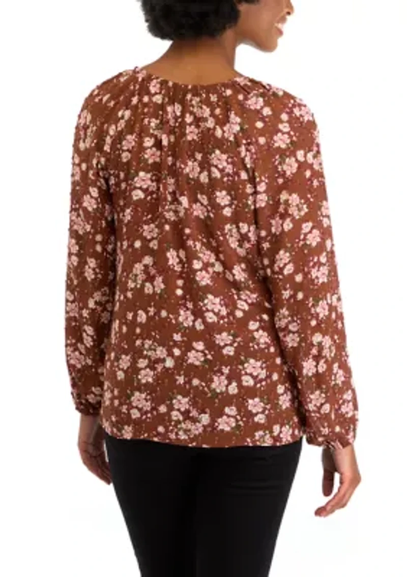 Women's Long Sleeve Peasant Top