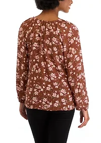 Women's Long Sleeve Peasant Top