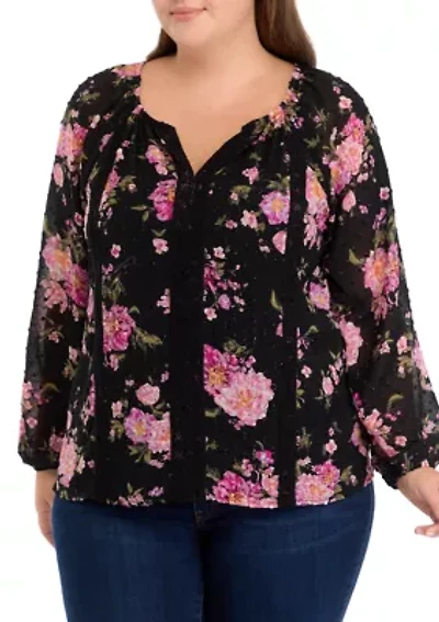 Plus Trim Detail Blouse