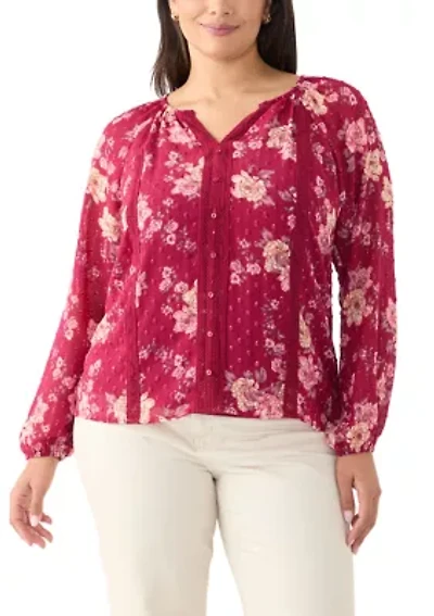 Plus Trim Detail Blouse