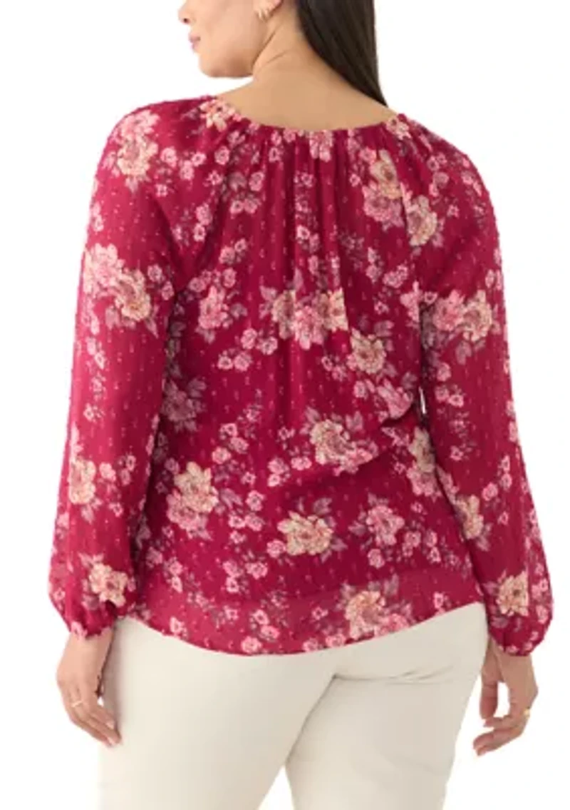 Plus Trim Detail Blouse