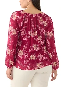 Plus Trim Detail Blouse