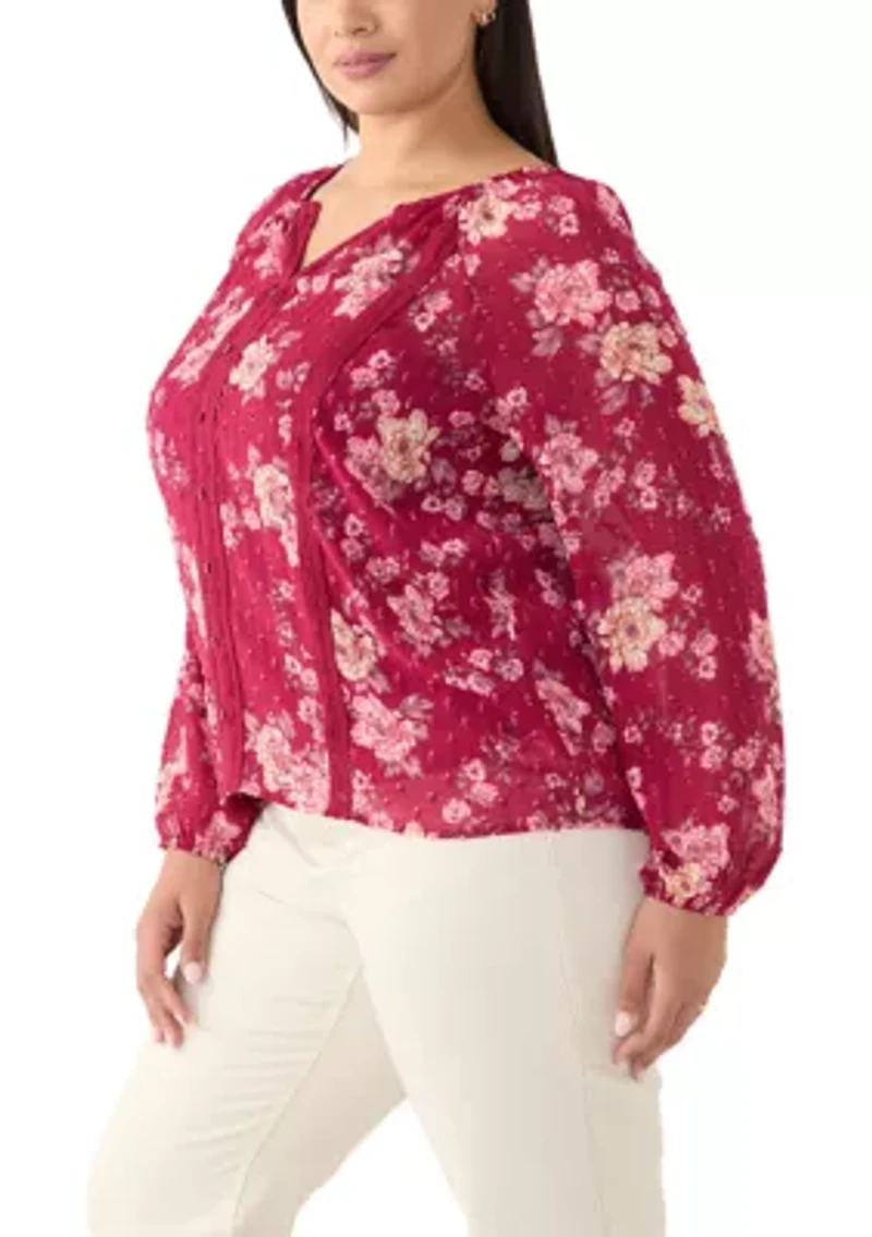 Plus Trim Detail Blouse