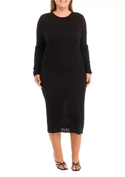 Plus Long Bodycon Lace Dress with Cami Lining