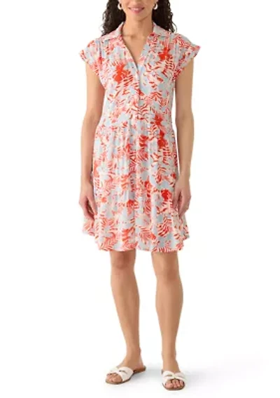 Women's Cap Sleeve Mini Shirtdress
