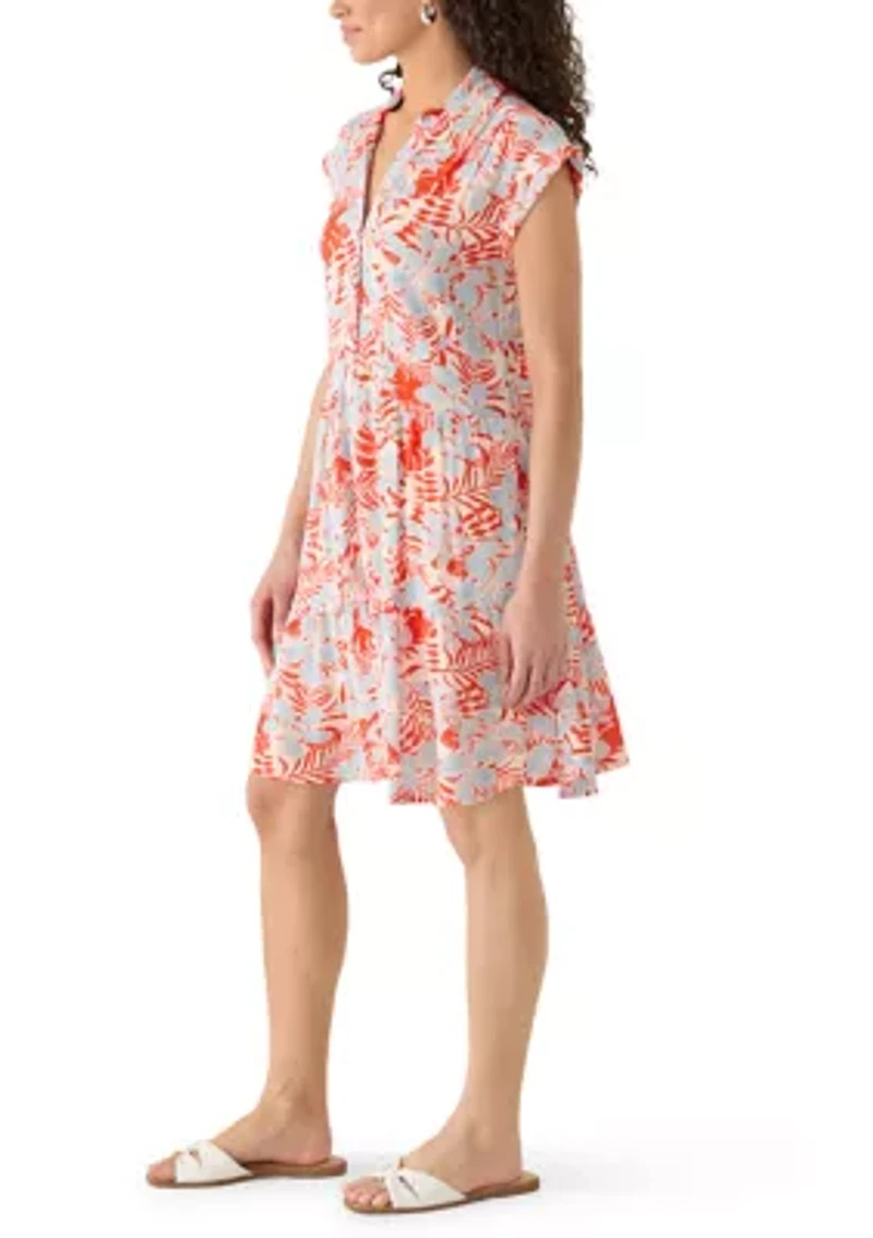 Women's Cap Sleeve Mini Shirtdress