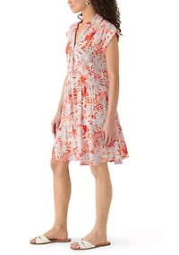 Women's Cap Sleeve Mini Shirtdress