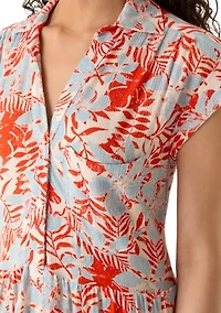 Women's Cap Sleeve Mini Shirtdress