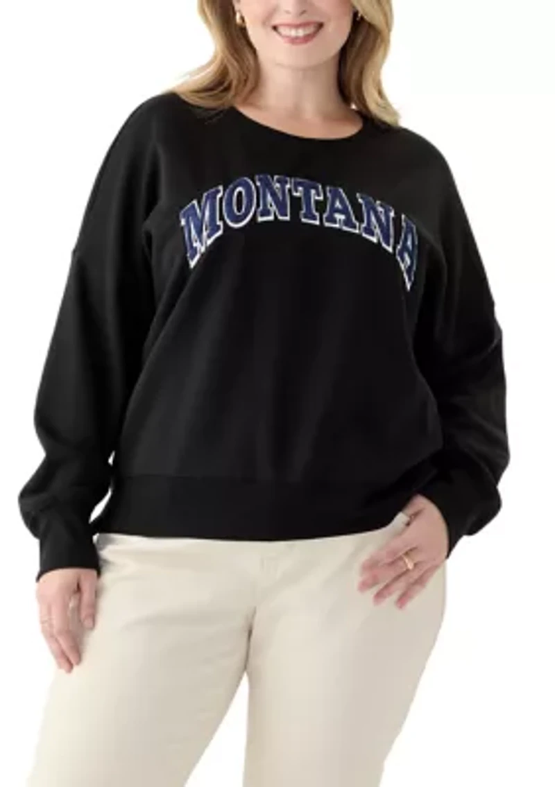 Plus Long Sleeve Montana Graphic Sweatshirt