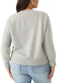 Plus Script Love Cropped Sweatshirt