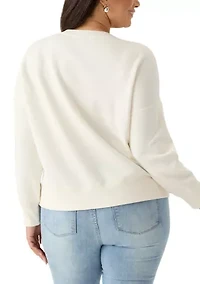 Plus XOXO Cropped Sweatshirt