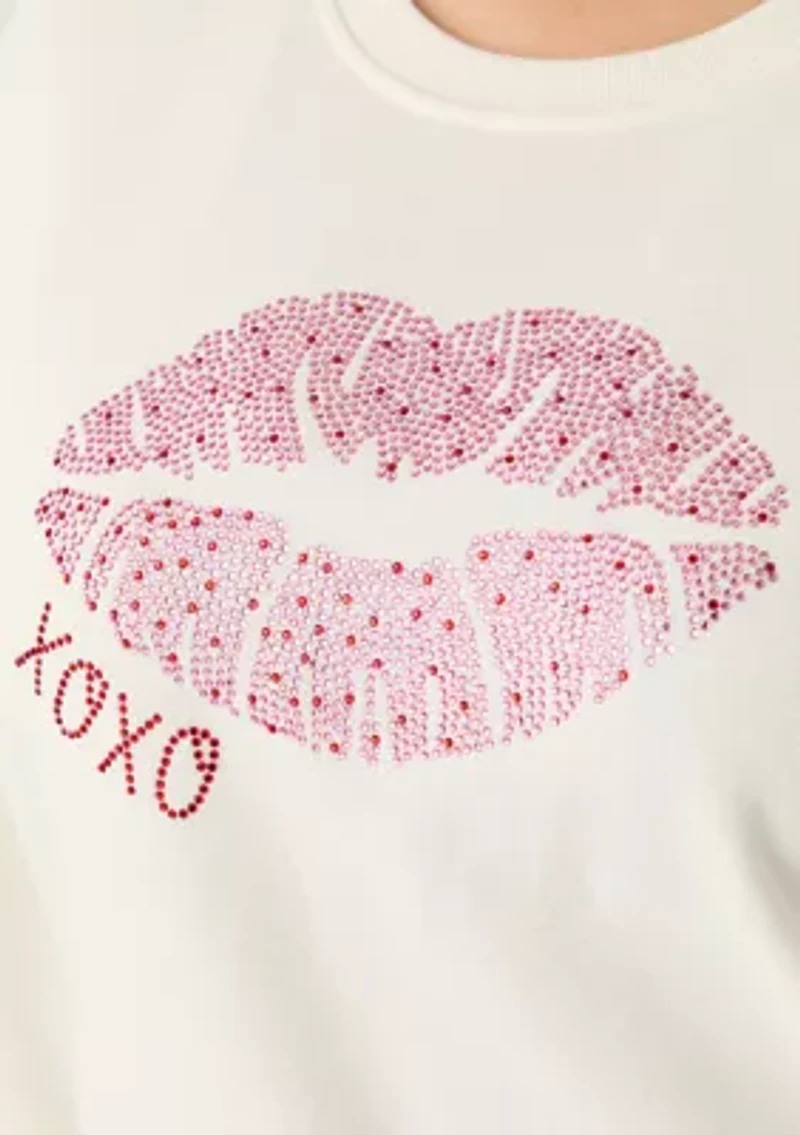 Plus XOXO Cropped Sweatshirt