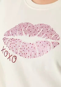 Plus XOXO Cropped Sweatshirt