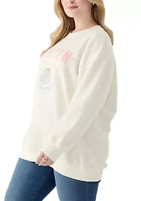 Plus Long Sleeve Austin Graphic Sweatshirt