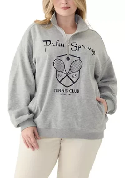 Plus Palm Springs Graphic Sweatshirt