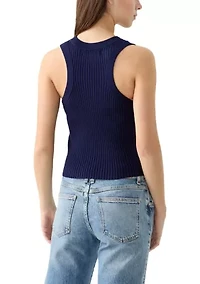 Women's Rib Knit Sweater Tank Top