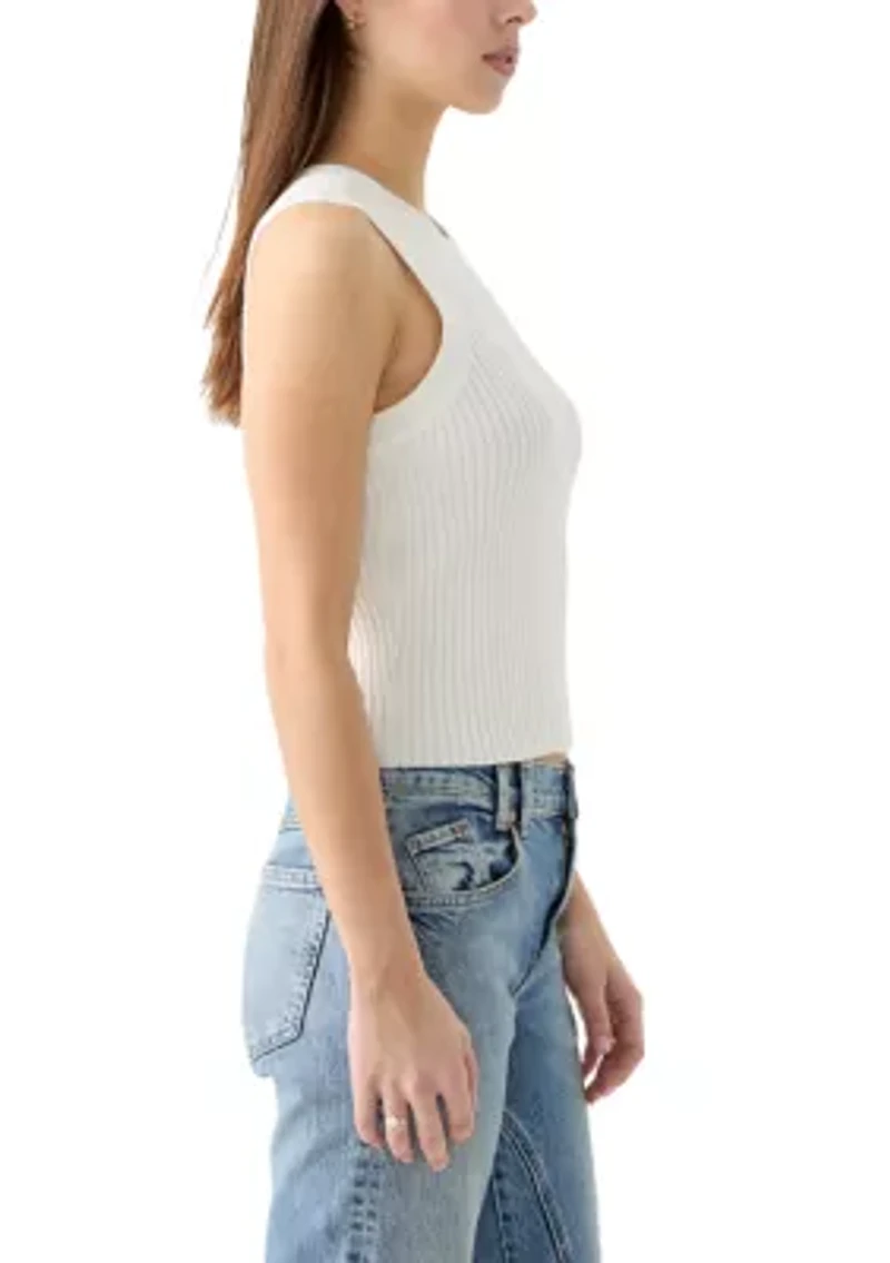 Women's Rib Knit Sweater Tank Top