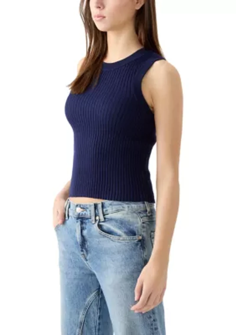 Women's Rib Knit Sweater Tank Top