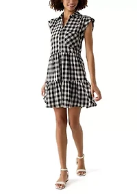 Women's Cap Sleeve Mini Shirtdress