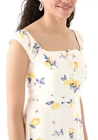 Women's Printed A-Line Midi Dress