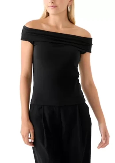Women's Drapey Off the Shoulder Top