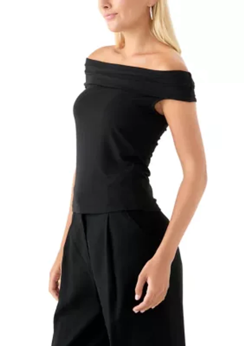 Women's Drapey Off the Shoulder Top